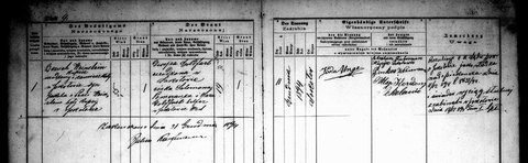 Sokołów marriages 1894, entry 1, 11 Jun 1894: Boruch Weinstein, a widower, son of Jakob and Pesla.