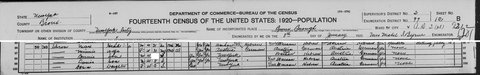 1920 US census, the Bronx: Max Shron, 31, and Minnie, 31, with their children Bennie, Louis and Dora. One child’s age is blanked.